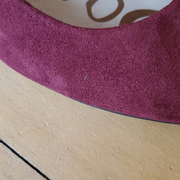 Sam Edelman Burgandy Suede Heels Sz 6M - Picture 5 of 5